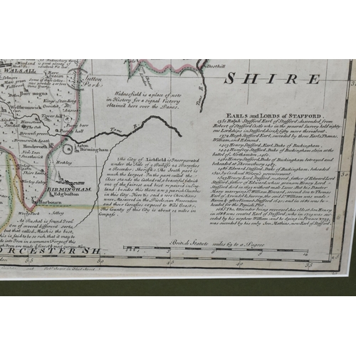 599 - A COLLECTION OF MAPS RELATING TO STAFFORDSHIRE ETC, to include a large Emanuel Bowen map dedicated t... 