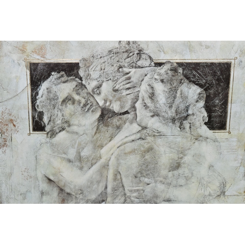 600 - TWO LARGE RICHARD FRANKLIN NEOCLASSICAL THEMED PRINTS ON CANVAS, 'Stoic Romance' and 'To Go Beyond',... 