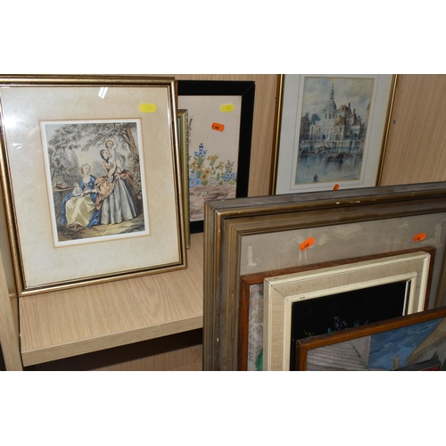 603 - A QUANTITY OF 20TH CENTURY PAINTINGS AND PRINTS ETC, to include a watercolour of 'The Harbour Inn, S... 