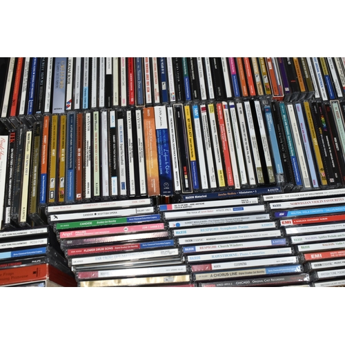 604 - FIVE BOXES OF CDS containing several hundred Classical Music, Ballet, Opera and Film Score compact d... 