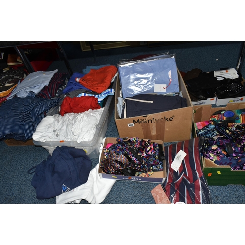 605 - FOUR LARGE AND FOUR SMALL BOXES OF GENTLEMEN'S SHORTS, SOCKS, PYJAMAS, NECK TIES AND GLOVES, to incl... 