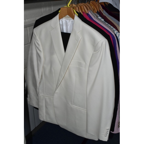 611 - TWENTY SEVEN GENTLEMEN'S JACKETS AND DINNER SUITS, comprising a Donna Karan black leather jacket, th... 