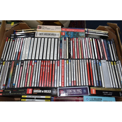 615 - SIX BOXES OF CDs containing several hundred Classical Music compact discs including box sets (6 BOXE... 