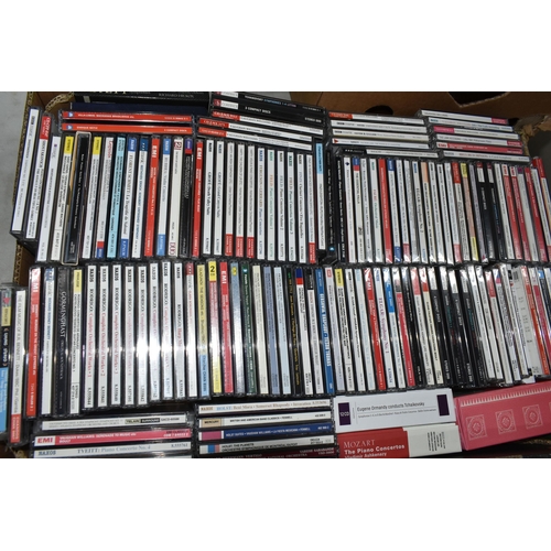 615 - SIX BOXES OF CDs containing several hundred Classical Music compact discs including box sets (6 BOXE... 