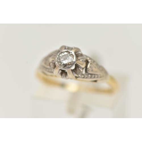 69 - A SINGLE STONE DIAMOND RING, a round brilliant cut diamond, approximate total diamond weight 0.25ct,... 