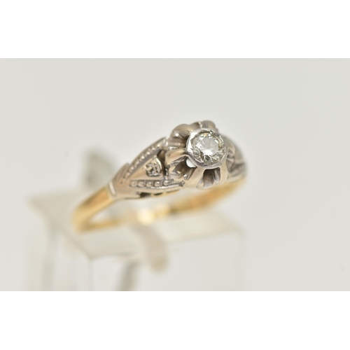 69 - A SINGLE STONE DIAMOND RING, a round brilliant cut diamond, approximate total diamond weight 0.25ct,... 