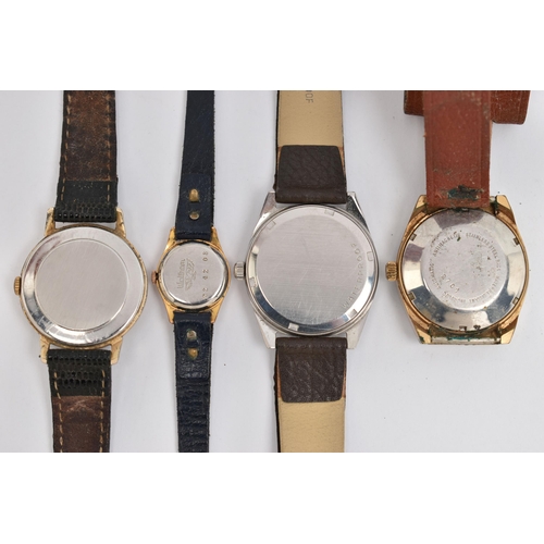 72 - AN ASSORTMENT OF WRISTWATCHES, to include a hand wound 'Omega' Geneve, round dial, baton markers, st... 