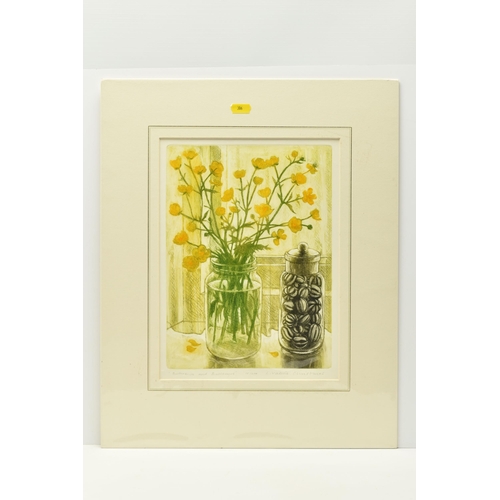 306 - L. VALERIE CHRISTMAS (CONTEMPORARY) TWO LIMITED EDITION AQUATINT ETCHINGS, 'Buttercups and Bullseyes... 