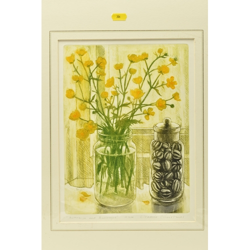 306 - L. VALERIE CHRISTMAS (CONTEMPORARY) TWO LIMITED EDITION AQUATINT ETCHINGS, 'Buttercups and Bullseyes... 