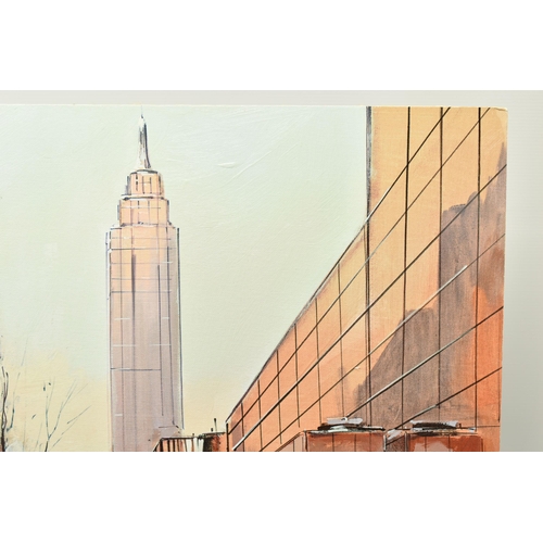 307 - HENDERSON CISZ (BRAZIL 1960) 'MANHATTAN MORNING', a signed limited edition print depicting a New Yor... 