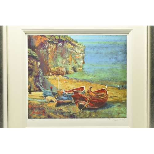 316 - ROLF HARRIS (AUSTRALIA 1930-2023) 'FIGURES ON THE BEACH, CORNWALL', a signed limited edition print o... 