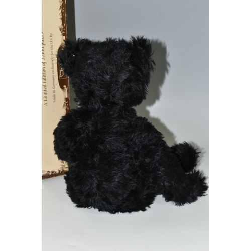 326 - A STEIFF LIMITED EDITION '1912 REPLICA' TEDDY BEAR, with partial box, black mohair 'fur' with beige ... 