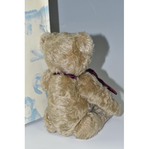 328 - A STEIFF LIMITED EDITION 'QVC YEAR 2012' TEDDY BEAR, with box, pale cinnamon mohair 'fur' with beige... 