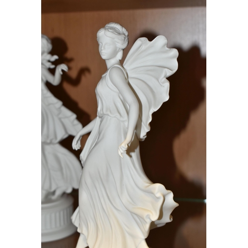 352 - A SET OF SIX WEDGWOOD LIMITED EDITION 'THE DANCING HOURS' COLLECTION FIGURES, comprising the first f... 