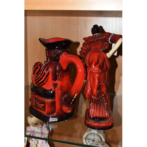 353 - A PEGGY DAVIES CERAMICS FIGURINE AND TOBY JUG,  comprising 'The Spanish Dancer' figurine by Andy Mos... 