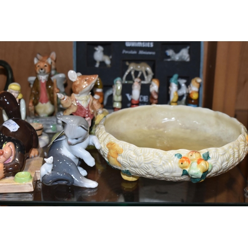 367 - A GROUP OF CERAMIC FIGURES, ETC, comprising a Clarice Cliff for Newport Pottery 'Celtic Harvest' str... 