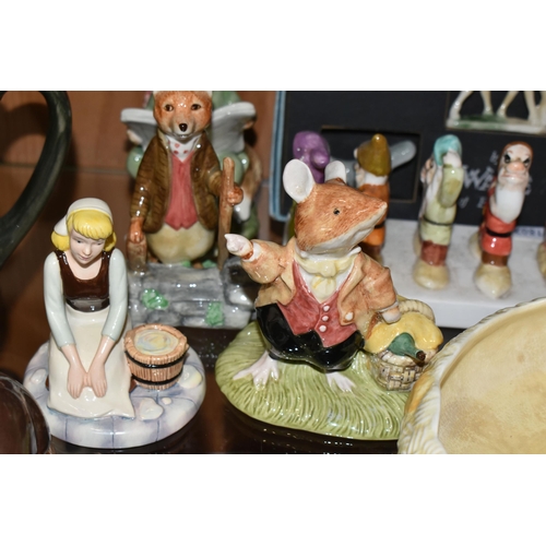 367 - A GROUP OF CERAMIC FIGURES, ETC, comprising a Clarice Cliff for Newport Pottery 'Celtic Harvest' str... 