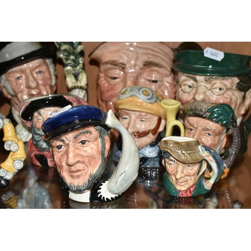 368 - A ROYAL DOULTON 'THE JESTER' FIGURE AND A COLLECTION OF ROYAL DOULTON CHARACTER JUGS, comprising The... 