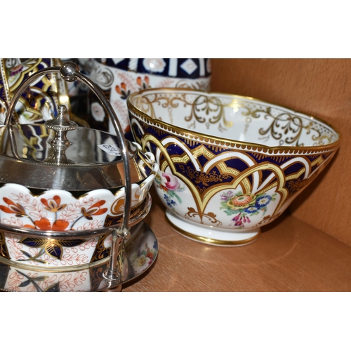 383 - A GROUP OF TEA WARE, comprising a hand painted part tea set: a cake plate, a slop bowl, five teacups... 