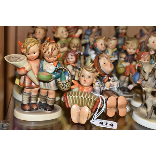 414 - A GROUP OF TWENTY SIX MID-CENTURY GOEBEL FIGURES, comprising 195 Barnyard Hero, 110 Lets Sing, 69 Ha... 