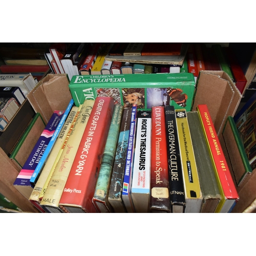 522 - THREE BOXES AND LOOSE BOOKS AND SUITCASES, to include approximately seventy books, titles to include... 