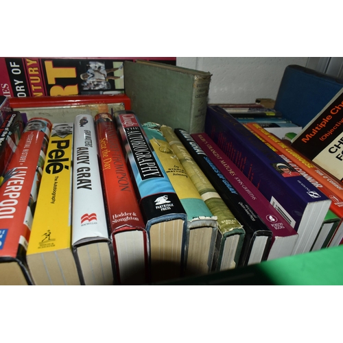 522 - THREE BOXES AND LOOSE BOOKS AND SUITCASES, to include approximately seventy books, titles to include... 