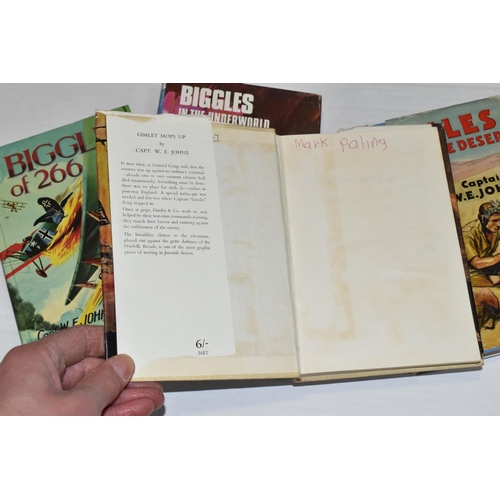 409 - JOHNS; CAPT. W.E, Four titles comprising Biggles In The Underworld, First Edition published by Brock... 