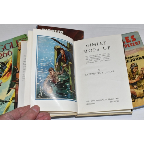 409 - JOHNS; CAPT. W.E, Four titles comprising Biggles In The Underworld, First Edition published by Brock... 