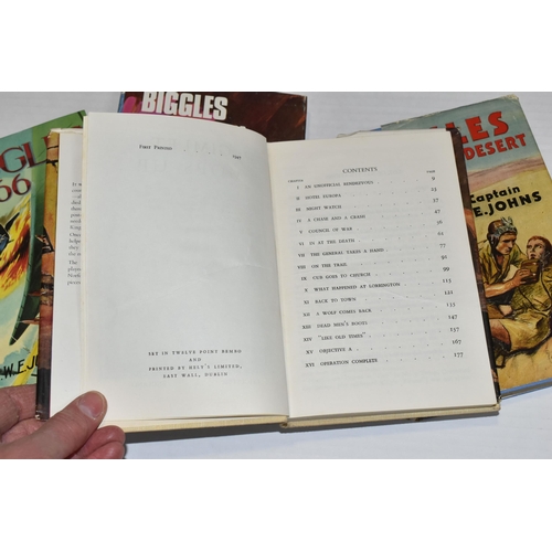 409 - JOHNS; CAPT. W.E, Four titles comprising Biggles In The Underworld, First Edition published by Brock... 