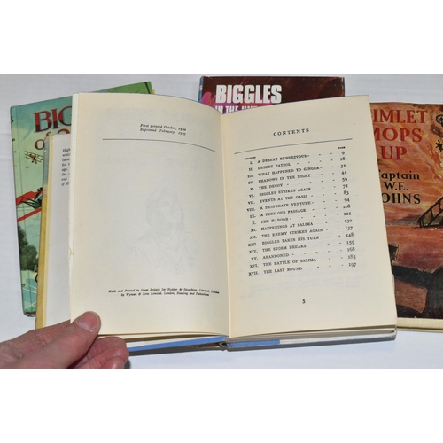 409 - JOHNS; CAPT. W.E, Four titles comprising Biggles In The Underworld, First Edition published by Brock... 