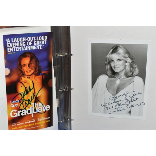 532 - TWO ALBUMS OF CELEBRITY PHOTOGRAPHS and Newspaper Cuttings, several signed to George (Nicholls) a ce... 