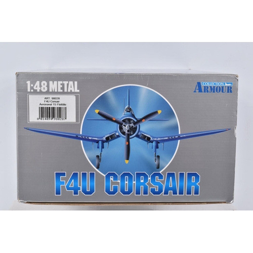 104 - FIVE BOXED AIRCRAFT MODELS,  the first is a 1:48 scale,  Armour Collection F4U Corsair, numbered 980... 