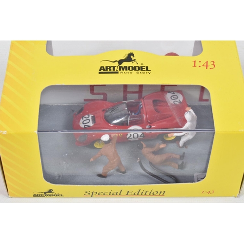 109 - EIGHT BOXED MODEL VEHICLES, the first 1:43 scale Art Model Ferrari Dino numbered R 206/S Florio 1966... 