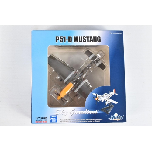 116 - FIVE BOXED MODEL AIRCRAFTS, the first a Witty Wings 1:72 scale diecast North American P-51D Mustang ... 