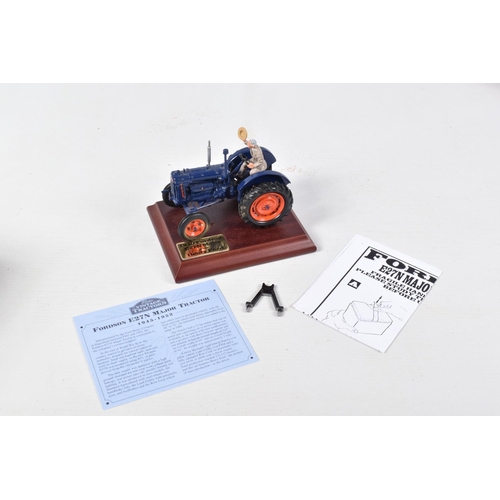 126 - THREE BOXED MODEL AGRICULTURAL VEHICLES, to include two Britains 1945 Fordson E27N Major Tractors wi... 