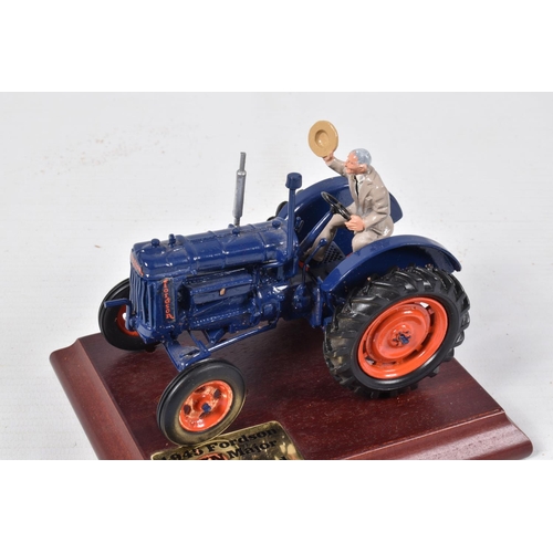 126 - THREE BOXED MODEL AGRICULTURAL VEHICLES, to include two Britains 1945 Fordson E27N Major Tractors wi... 