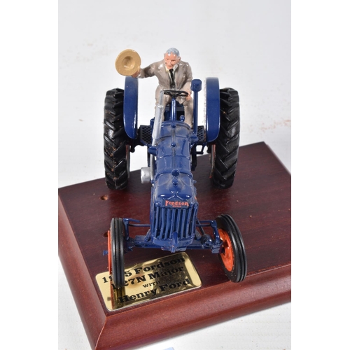 126 - THREE BOXED MODEL AGRICULTURAL VEHICLES, to include two Britains 1945 Fordson E27N Major Tractors wi... 