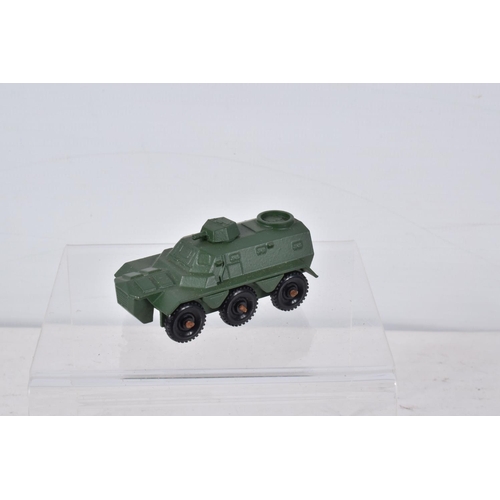 142 - SEVEN BOXED MOKO LESNEY SERIES DIECAST MILITARY VEHICLES, Saracen Personnel Carrier, No.54, D.U.K.W.... 