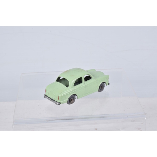 144 - FIVE BOXED MATCHBOX SERIES BRITISH CAR MODELS, Ford Anglia, No.7, grey plastic wheels, Austin A55 Ca... 