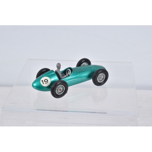 149 - FIVE BOXED MATCHBOX SERIES CAR MODELS, Aston-Martin DBR5 Racing Car, No.19, grey driver RN19, Lotus ... 