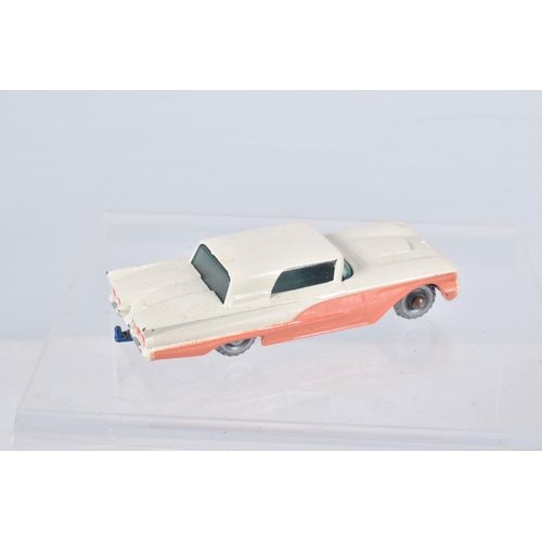 153 - A BOXED MOKO LESNEY FORD THUNDERBIRD, No.75, darker blue base, silver plastic wheels with hairline c... 