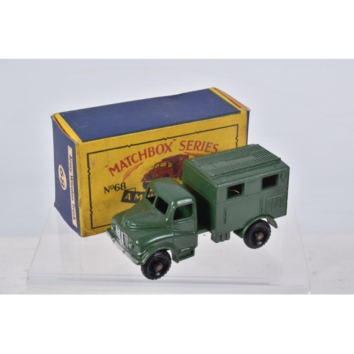 154 - FIVE BOXED MOKO LESNEY SERIES DIECAST MILITARY VEHICLES, Austin Radio Truck, No.68  2 x Austin 200 G... 