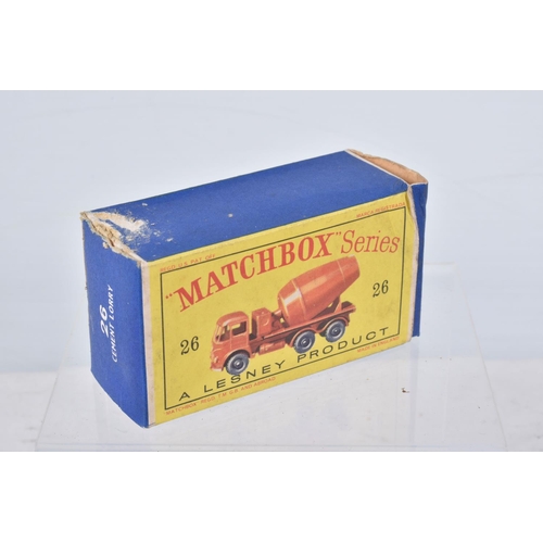 155 - FIVE BOXED MATCHBOX SERIES DIECAST MODELS, Euclid Dump Truck, No.6, 2 x Foden Cement Mixer, No.26, o... 