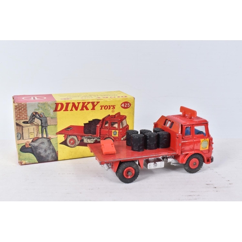 166 - A BOXED DINKY TOYS BEDFORD TK COAL LORRY, No.425, red cab, body, interior and hubs, complete with ca... 