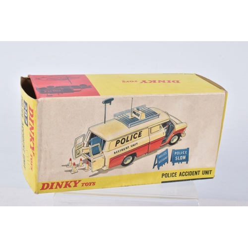 168 - A BOXED DINKY TOYS FORD TRANSIT POLICE ACCIDENT UNIT, No.287, complete with two sign, four cones (mi... 