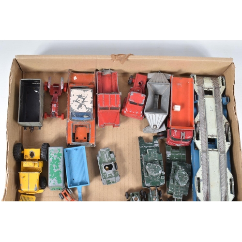 180 - A QUANTITY OF UNBOXED AND ASSORTED PLAYWORN DIECAST VEHICLES, to include Corgi, Dinky, Matchbox, inc... 