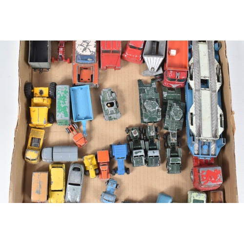 180 - A QUANTITY OF UNBOXED AND ASSORTED PLAYWORN DIECAST VEHICLES, to include Corgi, Dinky, Matchbox, inc... 