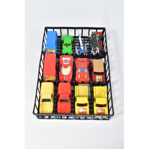 182 - A MID 1970'S MATCHBOX CARRY CASE AND CONTENTS, majority of  the 48 models in playworn condition with... 