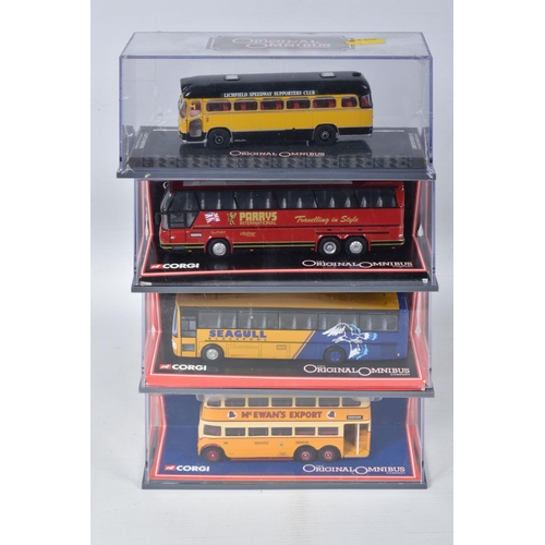 187 - TWO BOXES INCLUDING TWENTY NINE BOXED DIECAST VEHICLES, to include a collection of twenty three Corg... 