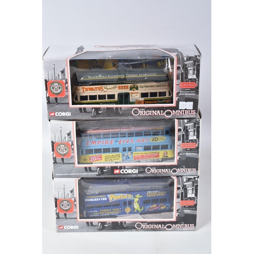 187 - TWO BOXES INCLUDING TWENTY NINE BOXED DIECAST VEHICLES, to include a collection of twenty three Corg... 